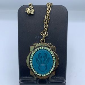 SOLD SOLD Princess Vera Wang Born 2 Rule Jackalope pendant necklace Blue